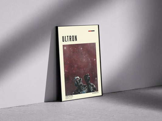 Avengers age of ultron black red Premium Semi-Glossy Paper Wooden Framed Poster edition 3