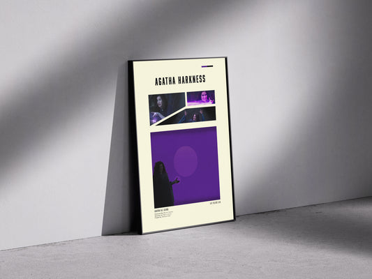 Agatha marvel black purple Premium Semi-Glossy Paper Wooden Framed Poster 2