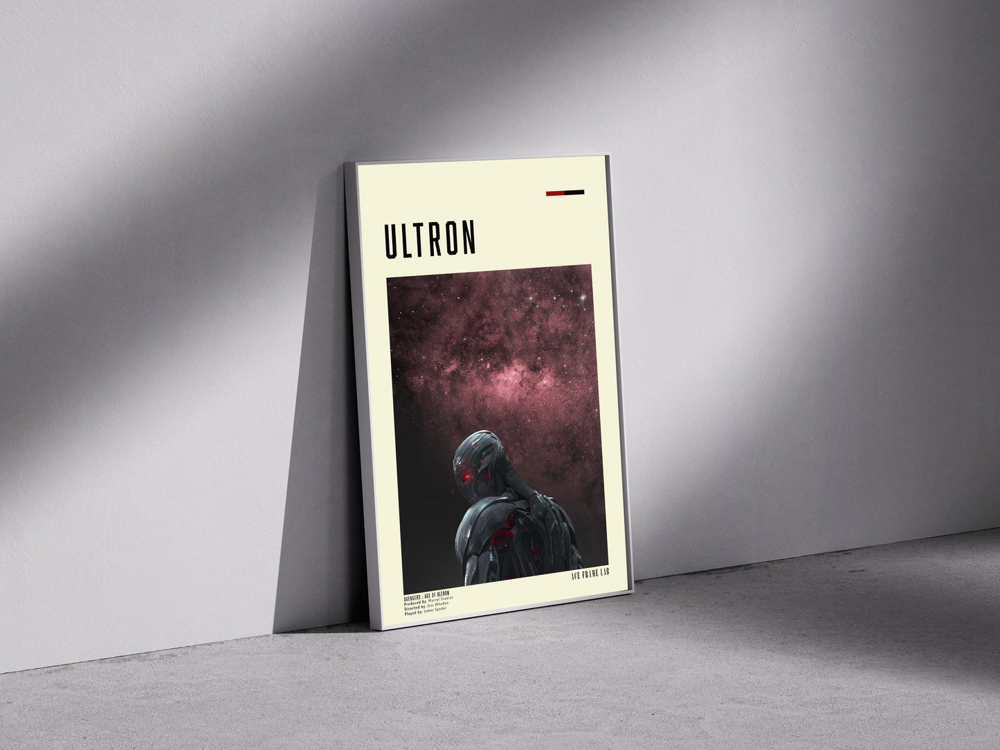 Avengers age of ultron black red Premium Semi-Glossy Paper Wooden Framed Poster 2