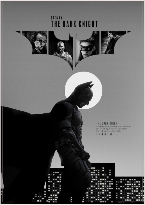 Batman the dark knight poster Thin box frame version
