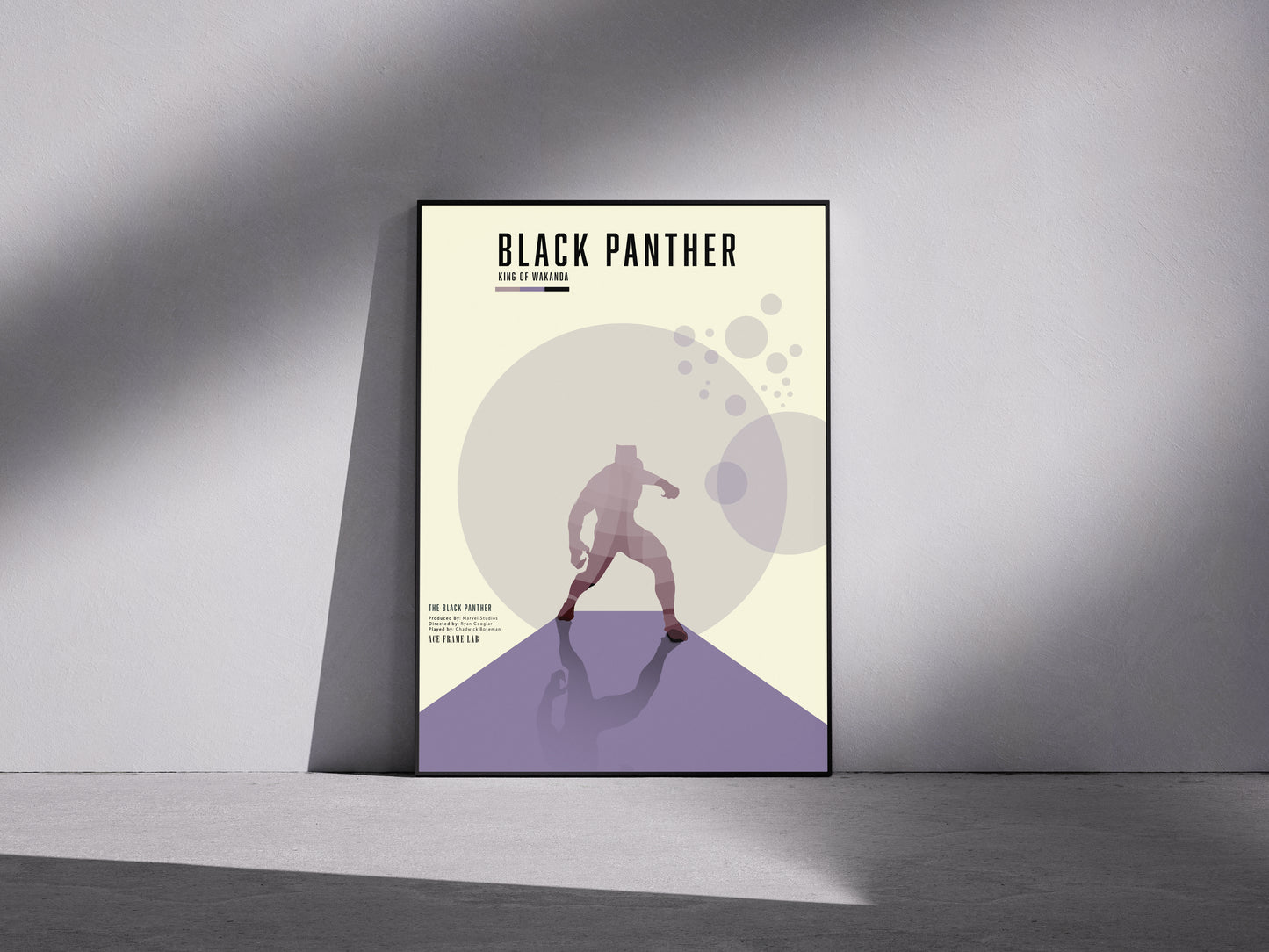 black panther marvel purple aesthetic Framed photo paper poster