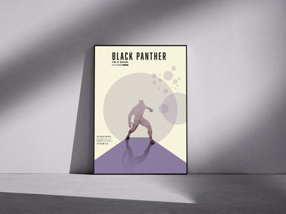 black panther marvel purple aesthetic Framed photo paper poster