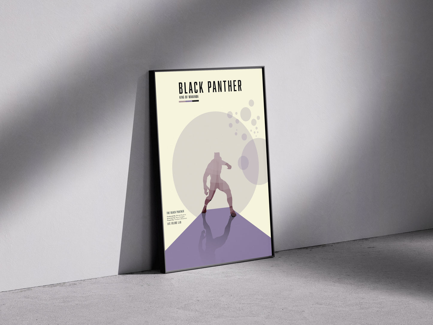 black panther marvel purple aesthetic Framed photo paper poster