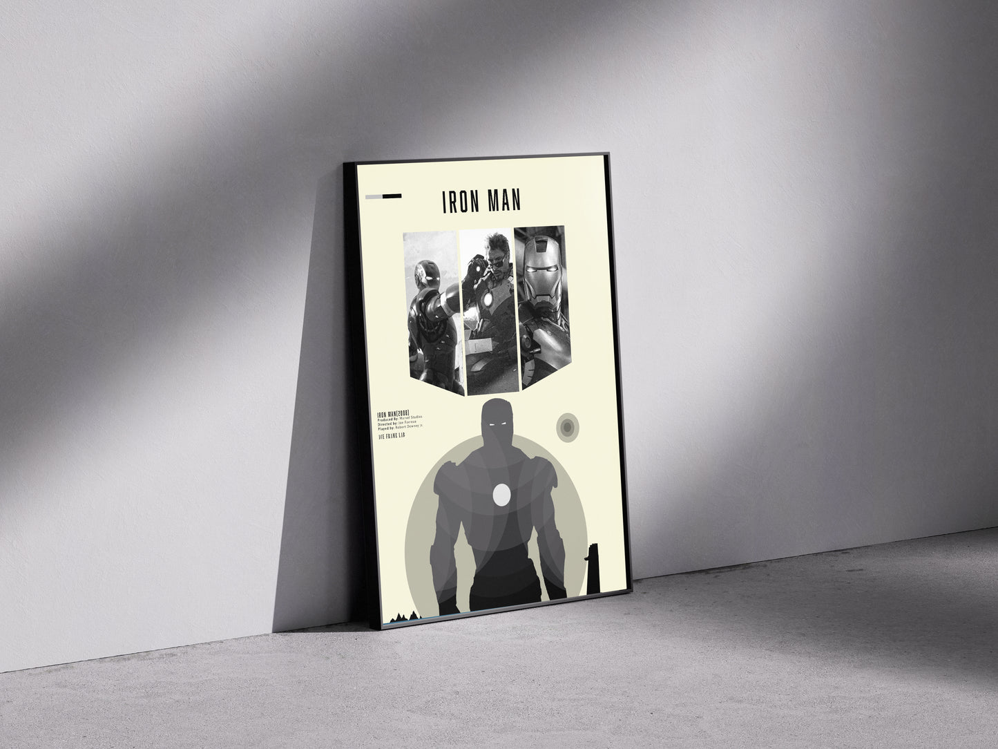 Marvel iron man 2008 Premium Semi-Glossy Paper Wooden Framed Poster