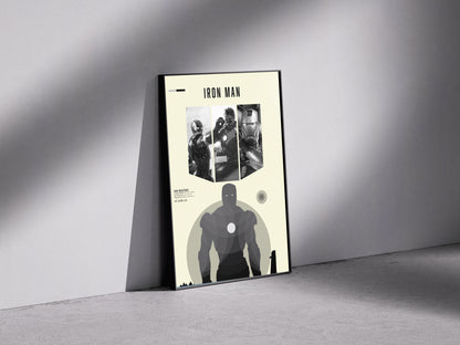 Marvel iron man 2008 Premium Semi-Glossy Paper Wooden Framed Poster