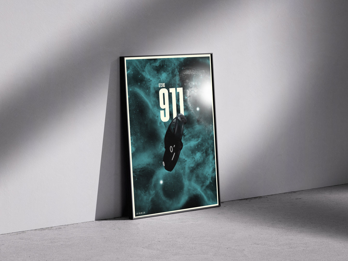 porsche 911 gt3rs Premium Semi-Glossy Paper Wooden Framed Poster