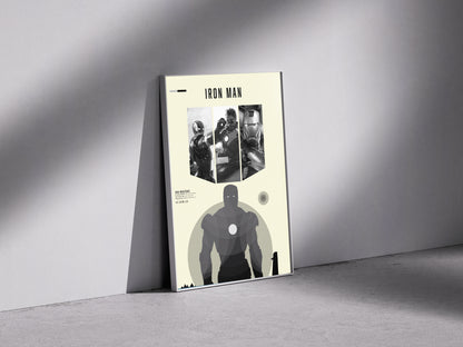 Marvel iron man 2008 Premium Semi-Glossy Paper Wooden Framed Poster