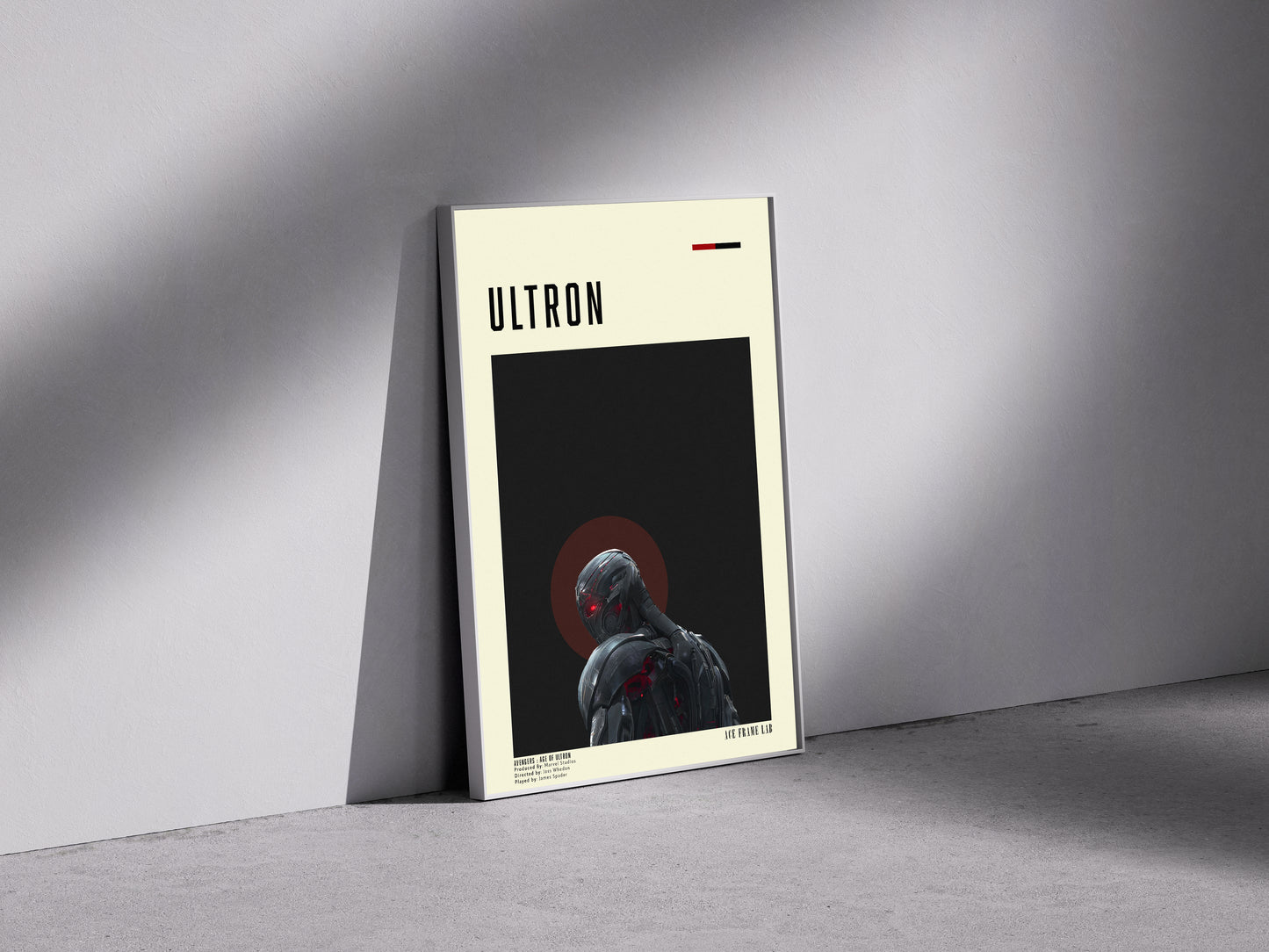 Avengers age of ultron black red Premium Semi-Glossy Paper Wooden Framed Poster edition 1