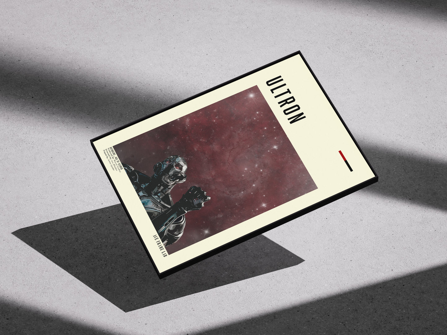 Avengers age of ultron black red Premium Semi-Glossy Paper Wooden Framed Poster edition 3