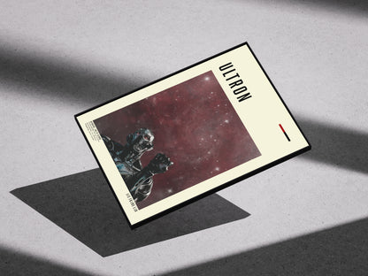 Avengers age of ultron black red Premium Semi-Glossy Paper Wooden Framed Poster edition 3