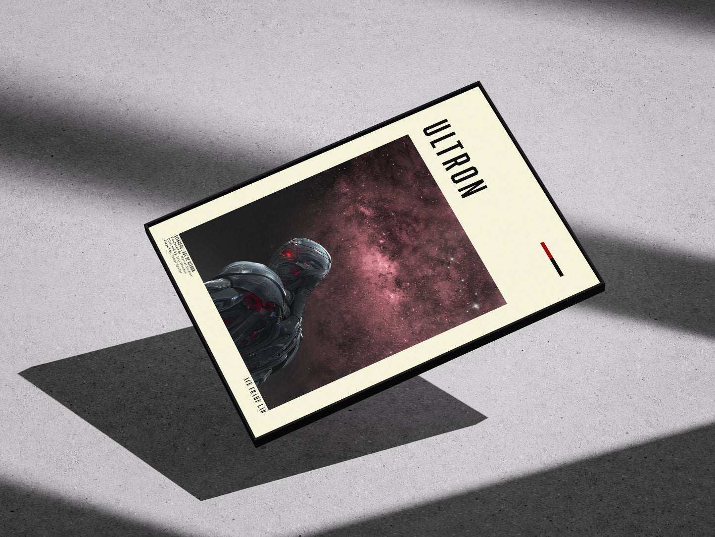 Avengers age of ultron black red Premium Semi-Glossy Paper Wooden Framed Poster 2