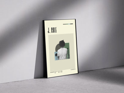 J. cole 4 your eyez only album Premium Semi-Glossy Paper Wooden Framed Poster