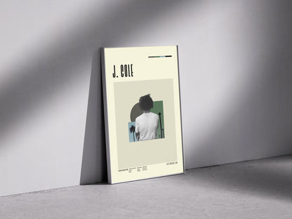 J. cole 4 your eyez only album Premium Semi-Glossy Paper Wooden Framed Poster