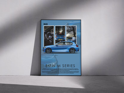 BMW window Premium Semi-Glossy Paper Wooden Framed Poster