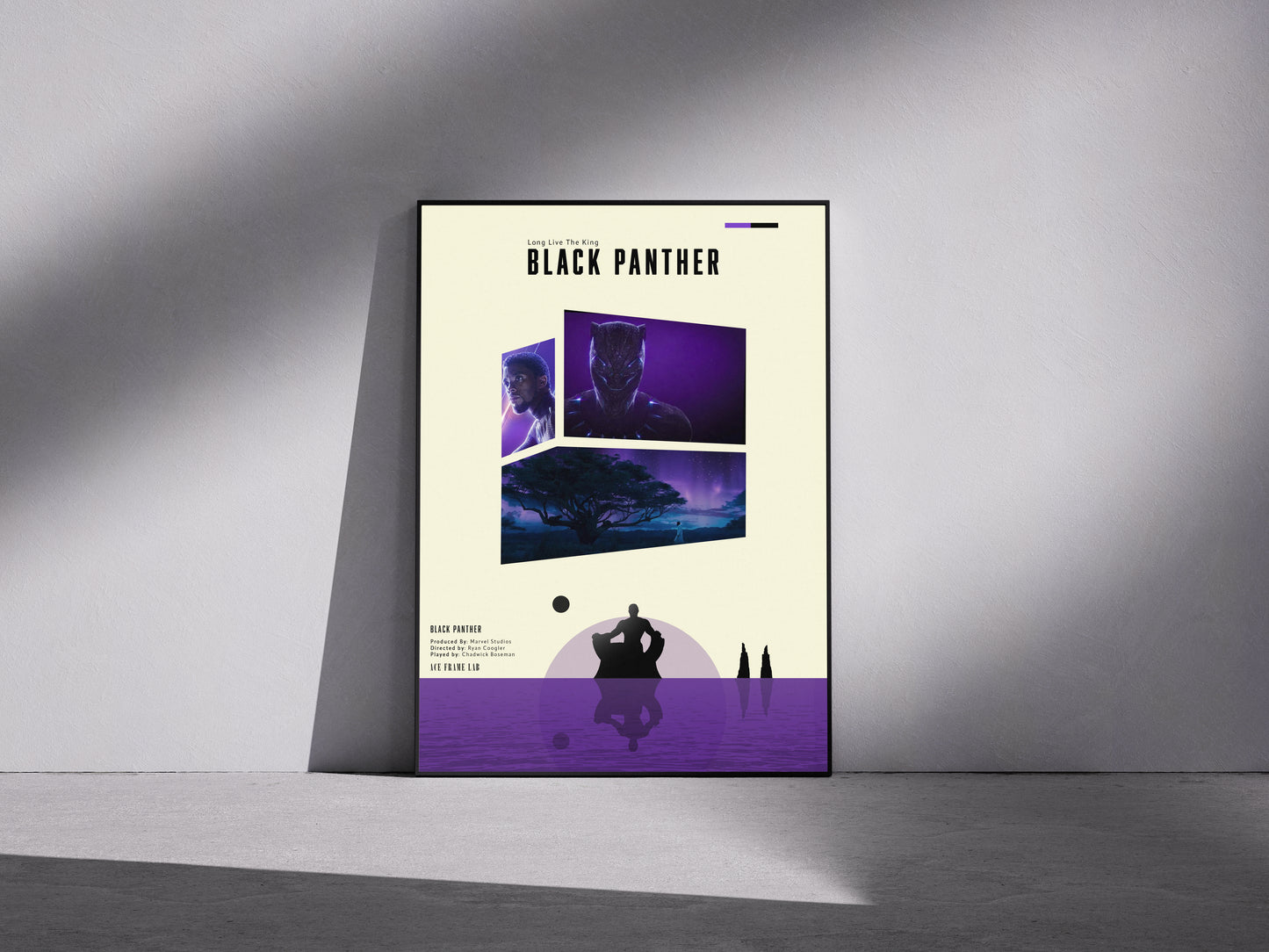 black panther 2020 Premium Semi-Glossy Paper Wooden Framed Poster 2