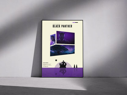black panther 2020 Premium Semi-Glossy Paper Wooden Framed Poster 2