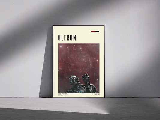 Avengers age of ultron black red Premium Semi-Glossy Paper Wooden Framed Poster edition 3
