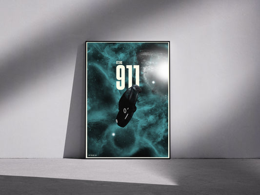porsche 911 gt3rs Premium Semi-Glossy Paper Wooden Framed Poster