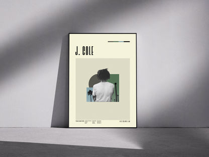 J. cole 4 your eyez only album Premium Semi-Glossy Paper Wooden Framed Poster