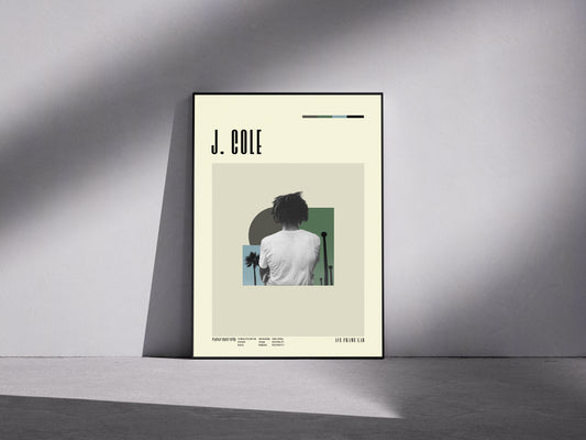J. cole 4 your eyez only album Premium Semi-Glossy Paper Wooden Framed Poster