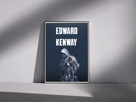 Edward Kenway Premium Semi-Glossy Paper Wooden Framed Poster
