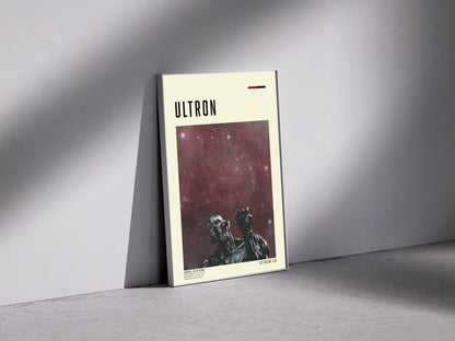 Avengers age of ultron black red Premium Semi-Glossy Paper Wooden Framed Poster edition 3