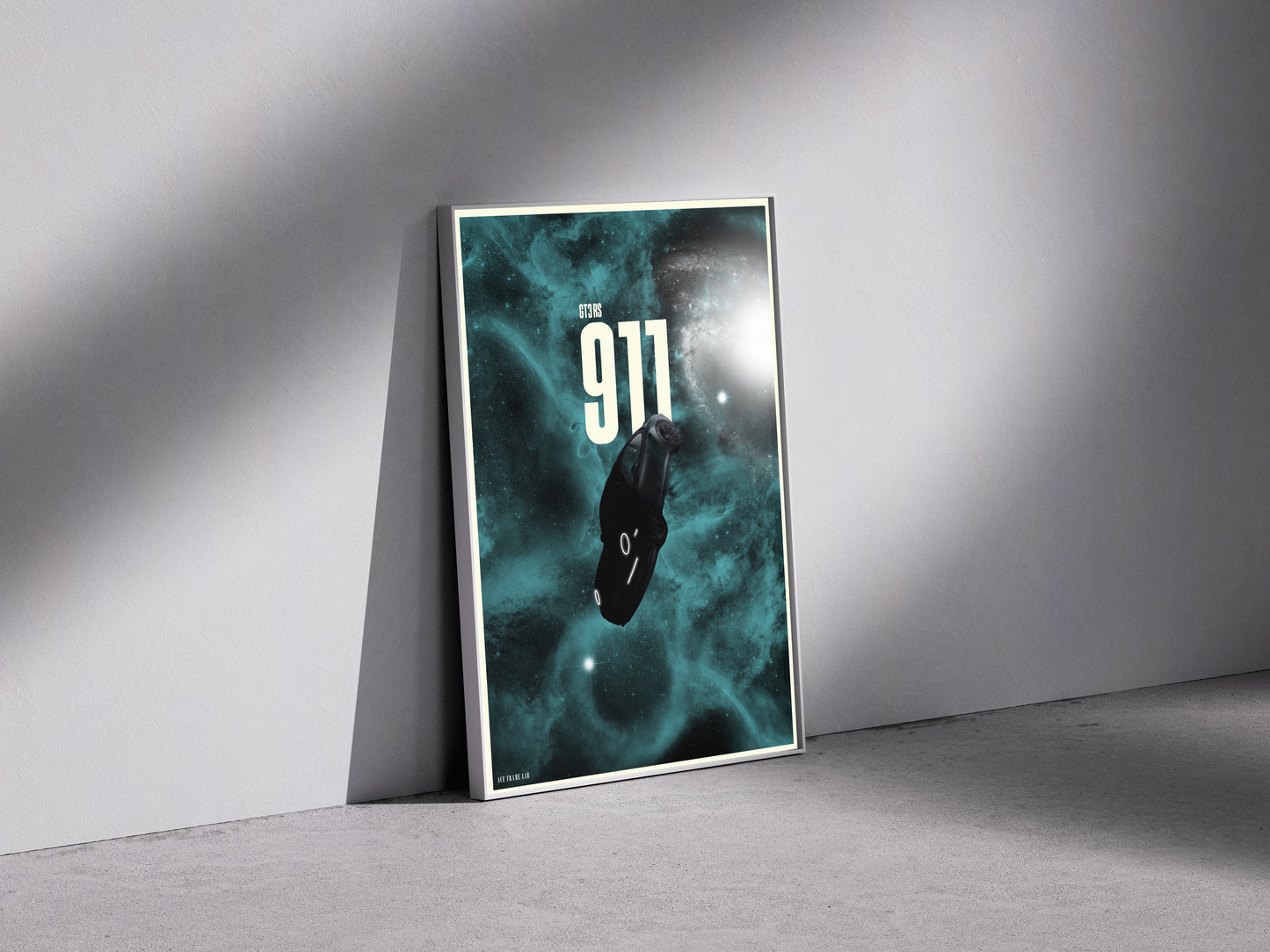 porsche 911 gt3rs Premium Semi-Glossy Paper Wooden Framed Poster
