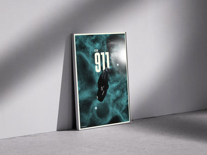 porsche 911 gt3rs Premium Semi-Glossy Paper Wooden Framed Poster